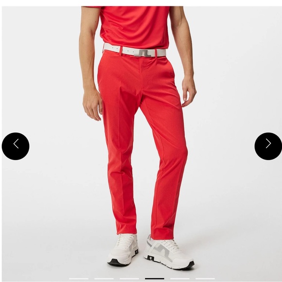 New with tags J. Lindeberg mens Vent pant in Cherry